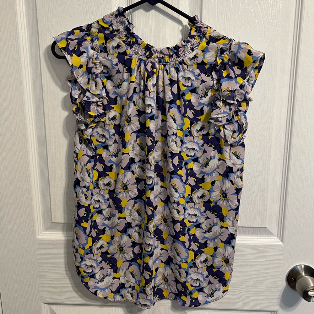 Floral high neck Loft blouse 🌸